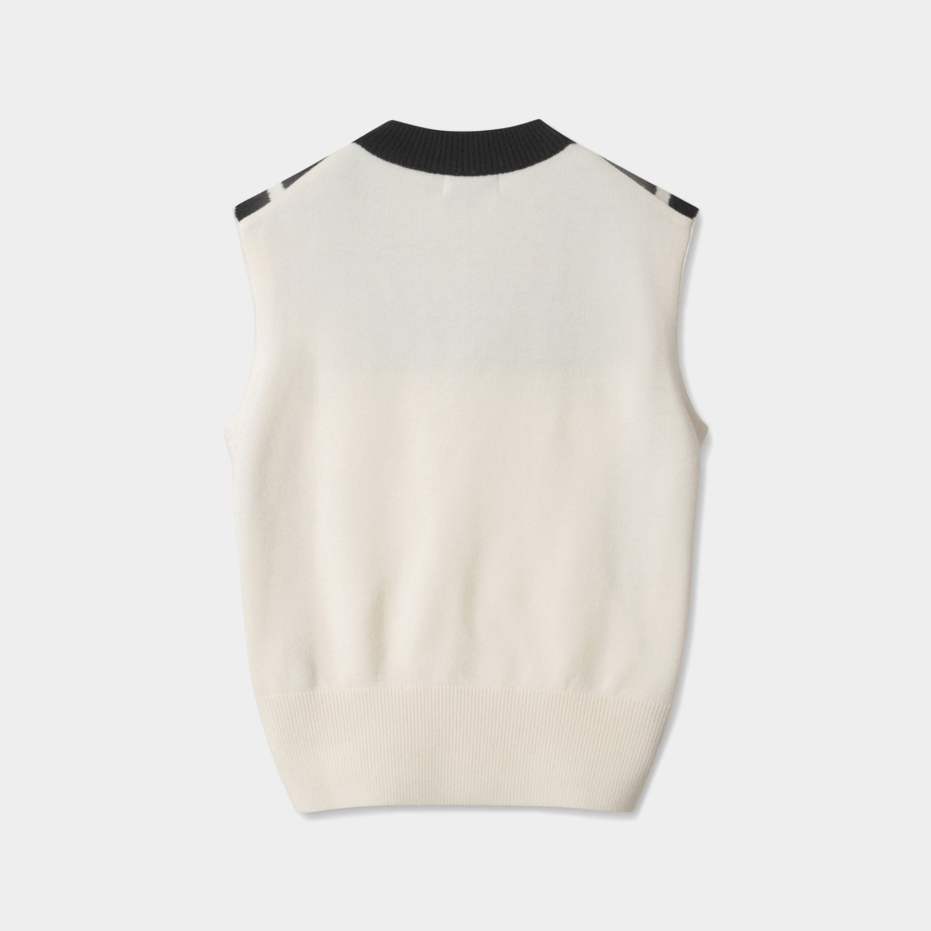 [WAAC X Korea TKR] Women&#39;s V Stripe Knit Vest - White - Erthe Golf
