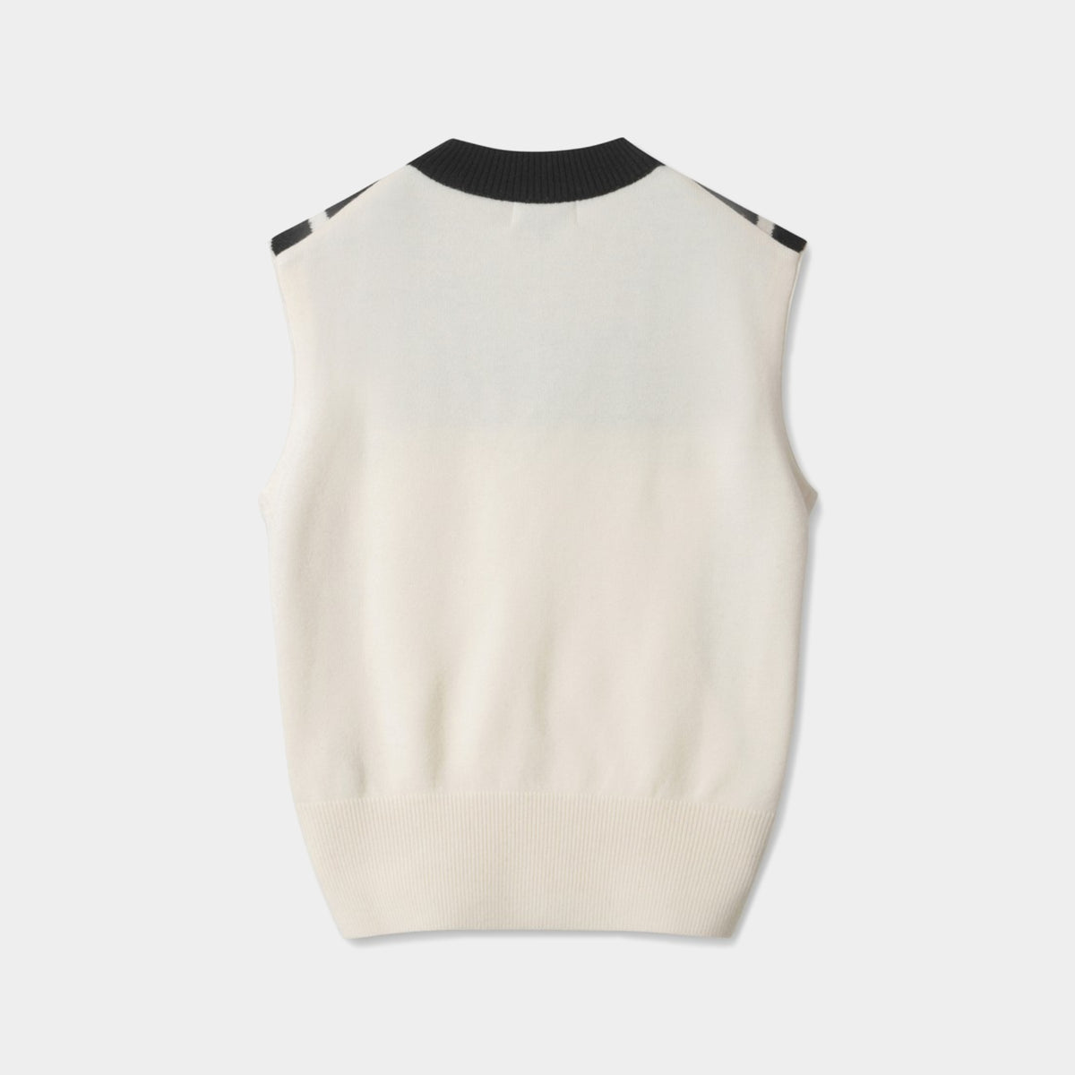 [WAAC X Korea TKR] Women's V Stripe Knit Vest - White - Erthe Golf