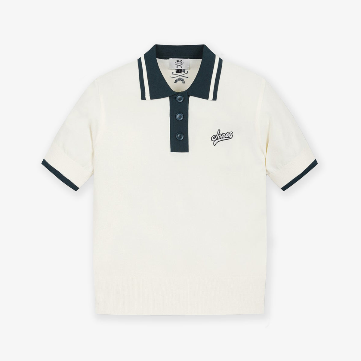 [WAAC x JONES] Women's Knit Polo - White - Erthe Golf