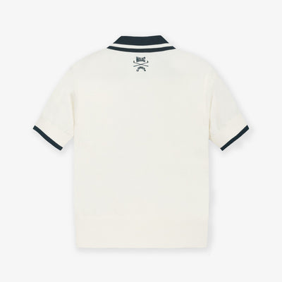 [WAAC x JONES] Women's Knit Polo - White - Erthe Golf