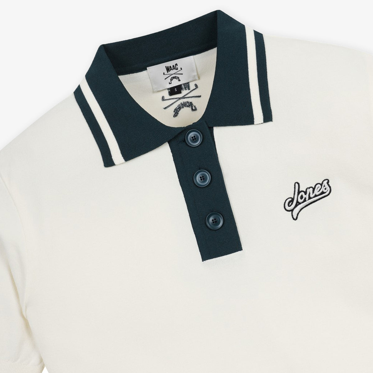 [WAAC x JONES] Women's Knit Polo - White - Erthe Golf