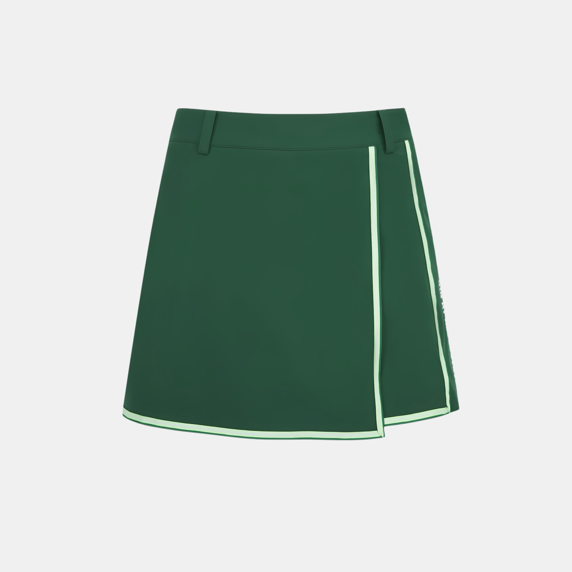 WAAC Women's Double Wrap Layer Shorts Forest Green with White Trim