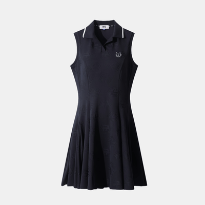 WAAC Women's Sleeveless Collar Dress - Navy - Erthe Golf
