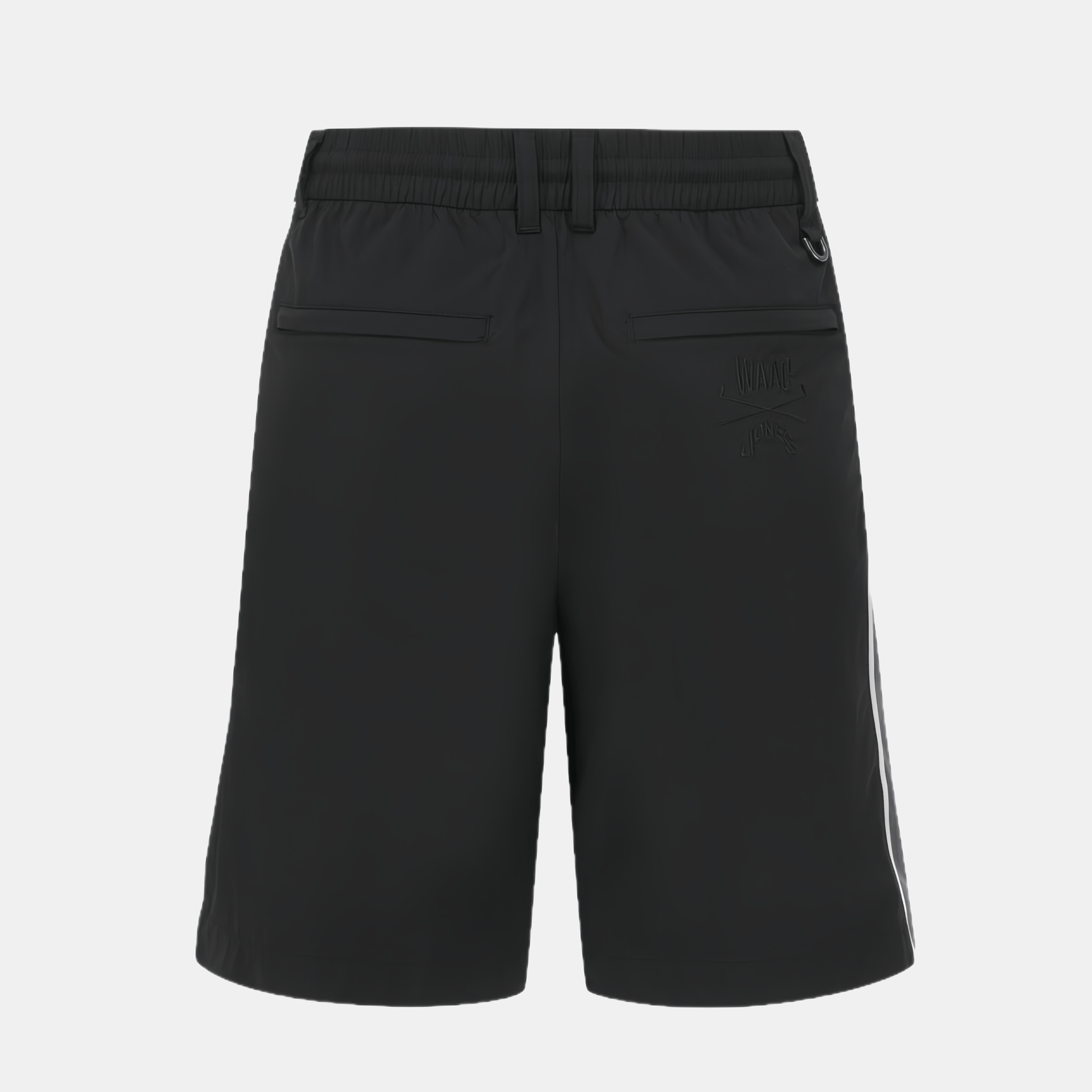 [WAAC x Jones] Men&#39;s Stripe Shorts - Black - Erthe Golf