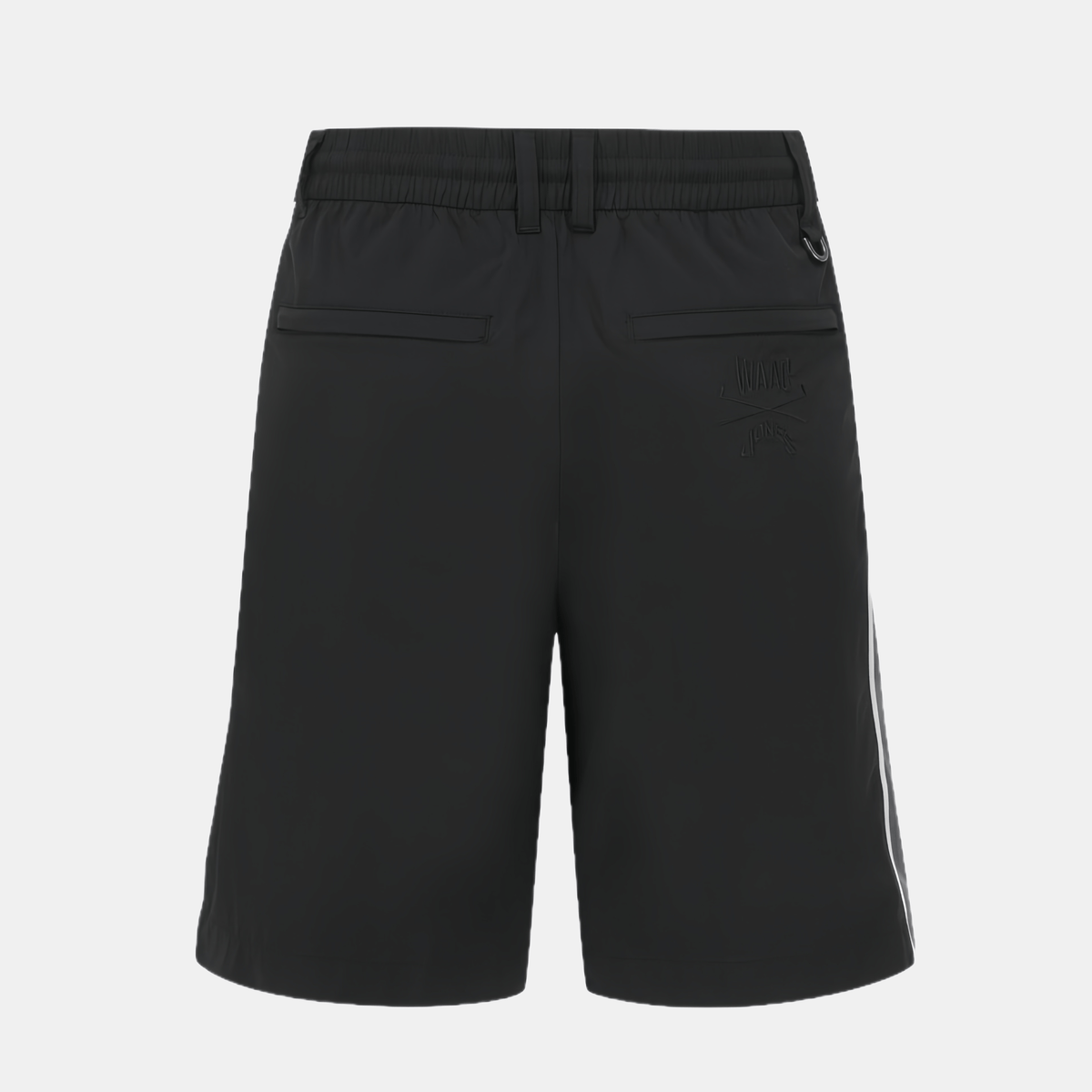[WAAC x Jones] Men's Stripe Shorts - Black - Erthe Golf