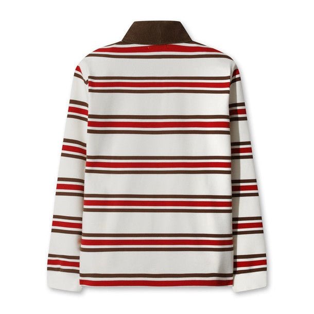 WAAC Men's Stripe Polo - Red - Erthe Golf