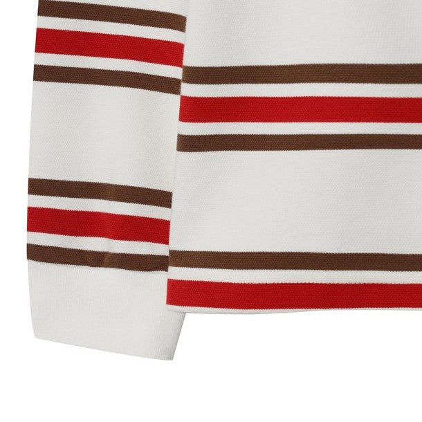 WAAC Men&#39;s Stripe Polo - Red - Erthe Golf