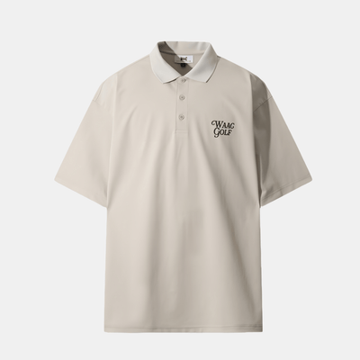 [WAAC x KAJIMURA] Men's Collar T-shirt - Beige - Erthe Golf