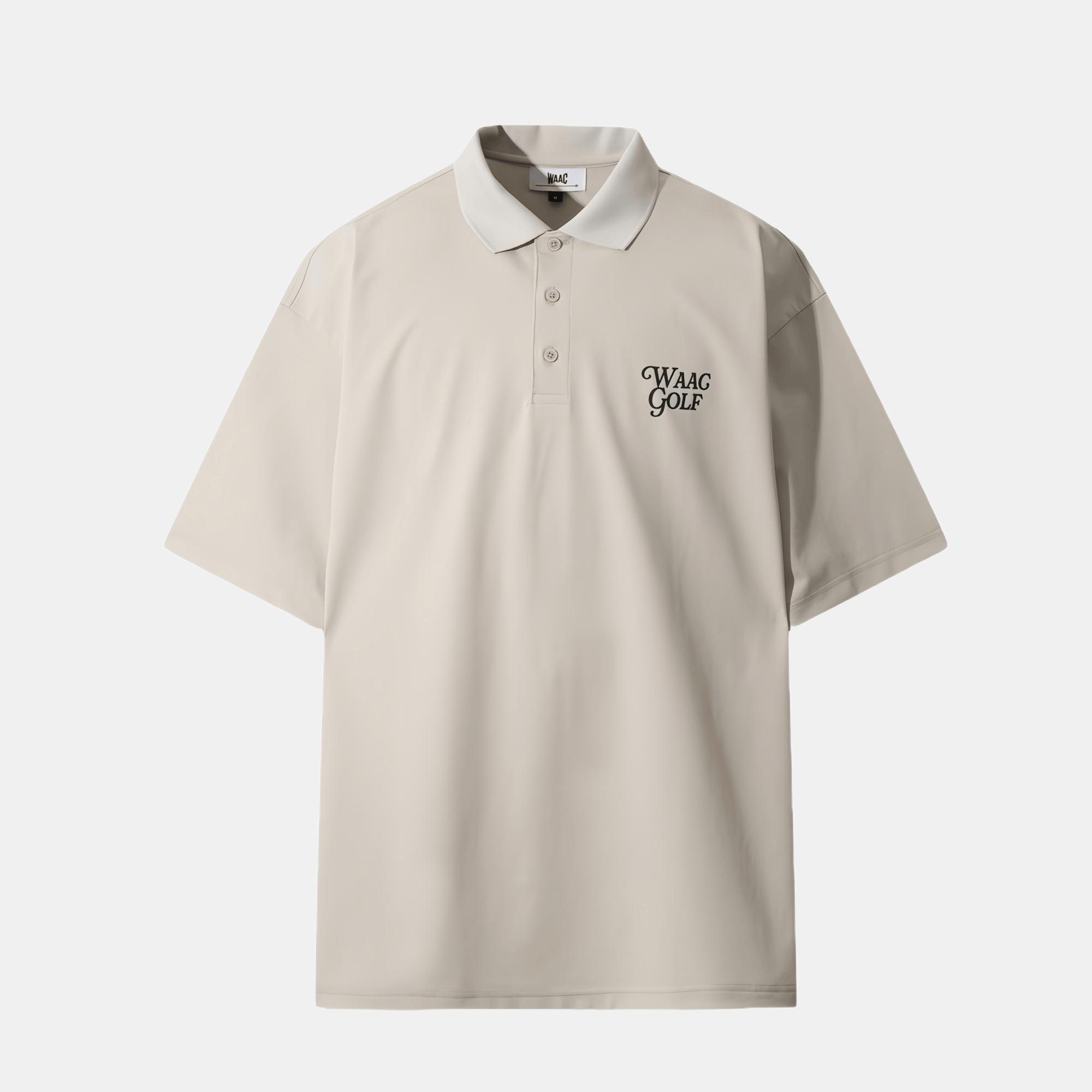 [WAAC x KAJIMURA] Men's Collar T-shirt - Beige - Erthe Golf