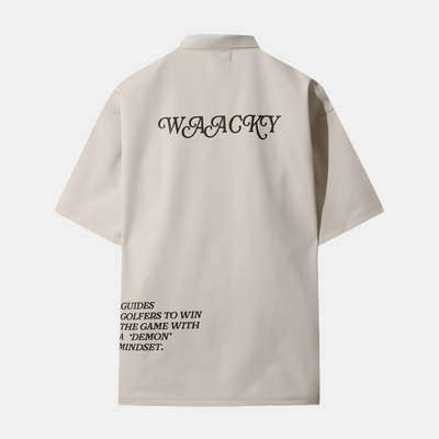[WAAC x KAJIMURA] Men's Collar T-shirt - Beige - Erthe Golf