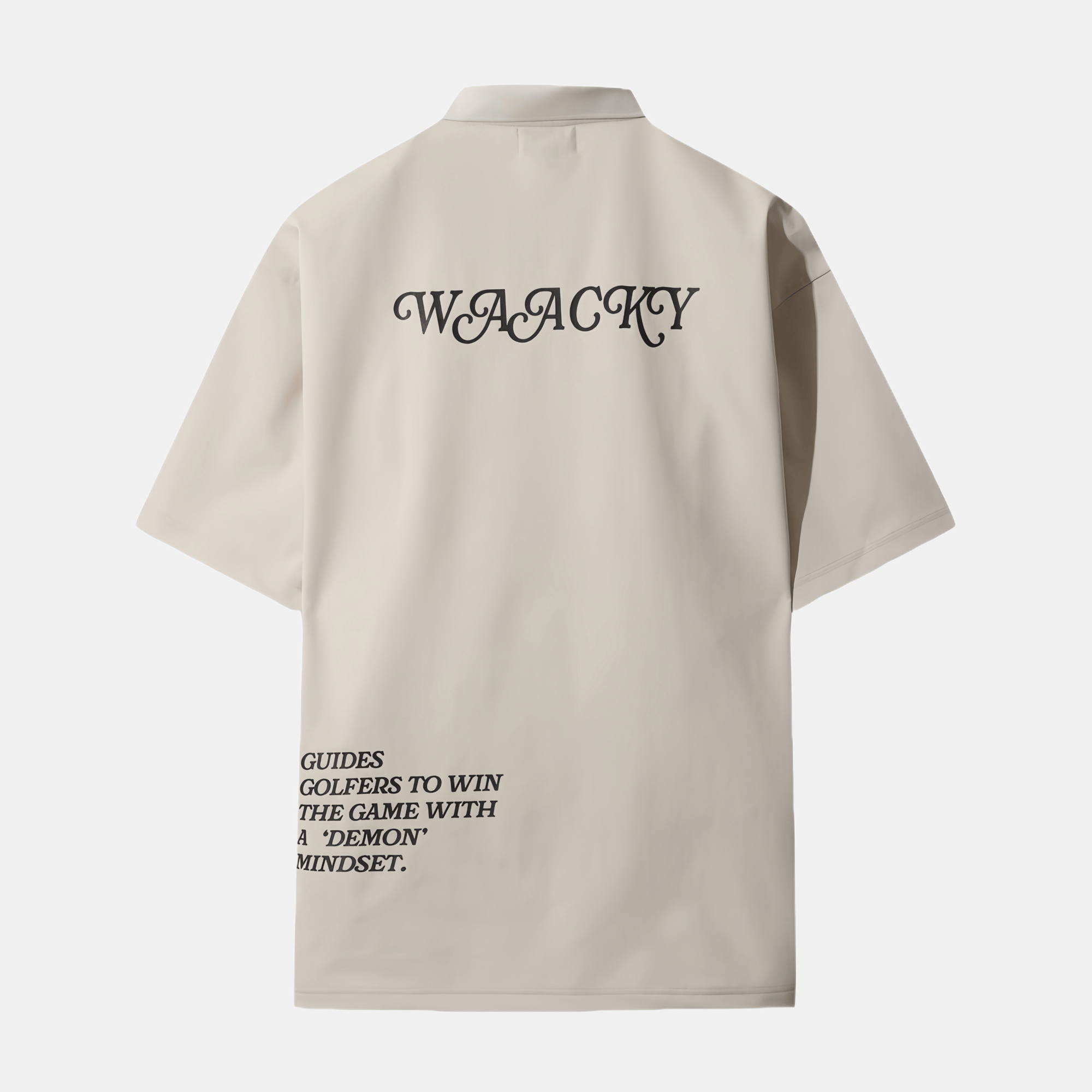 [WAAC x KAJIMURA] Men's Collar T-shirt - Beige - Erthe Golf