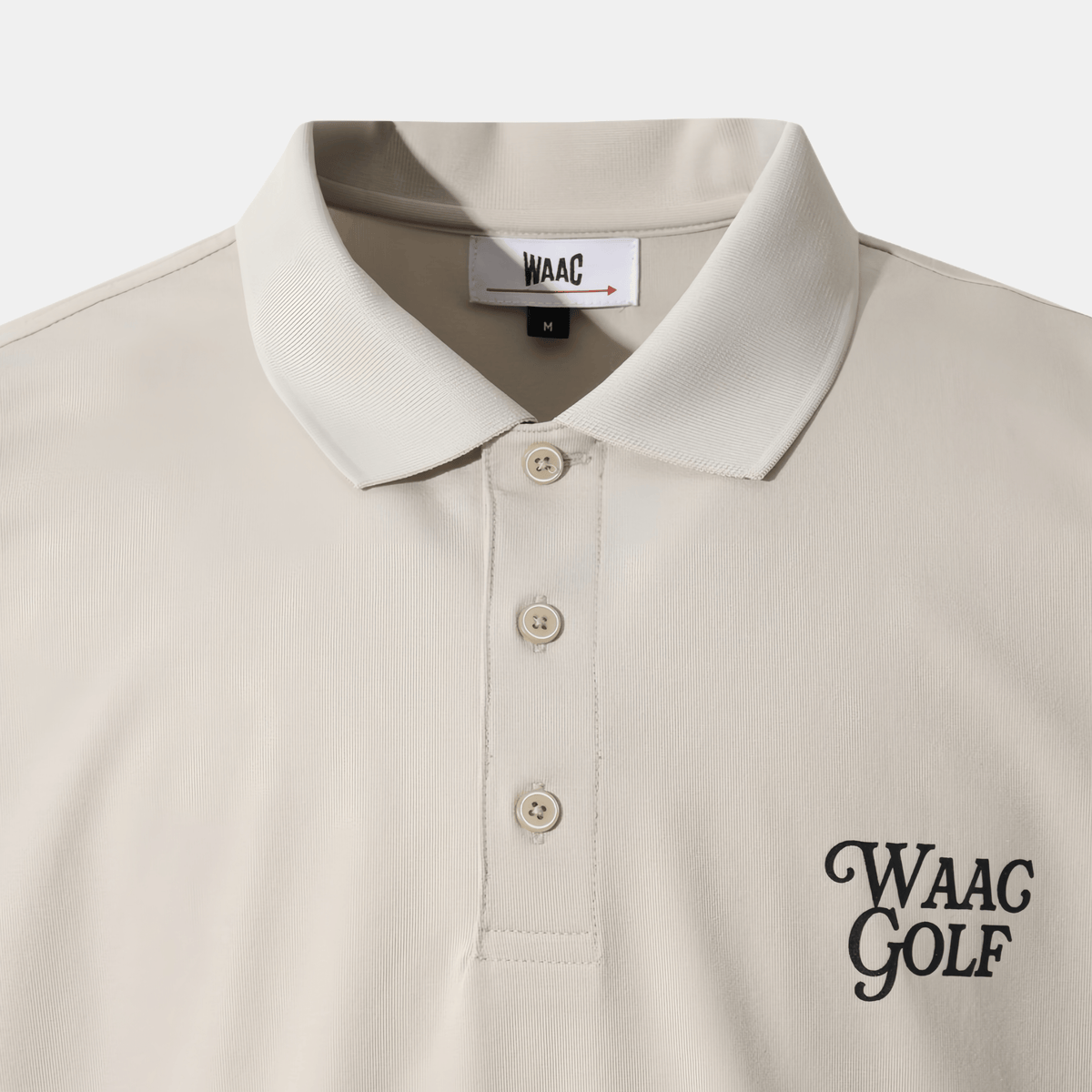 [WAAC x KAJIMURA] Men's Collar T-shirt - Beige - Erthe Golf
