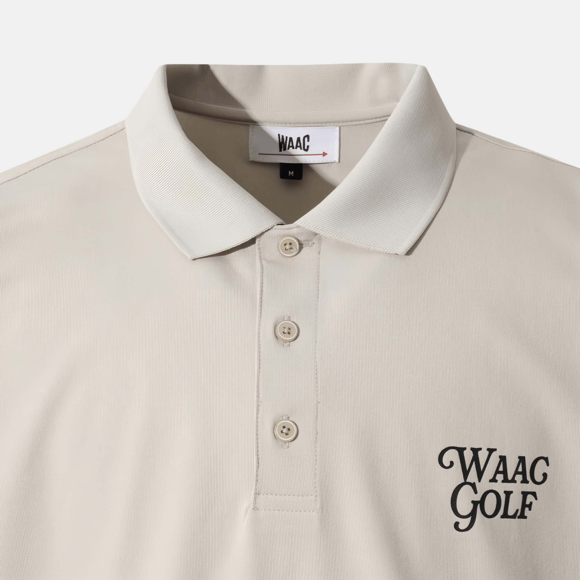 [WAAC x KAJIMURA] Men's Collar T-shirt - Beige - Erthe Golf
