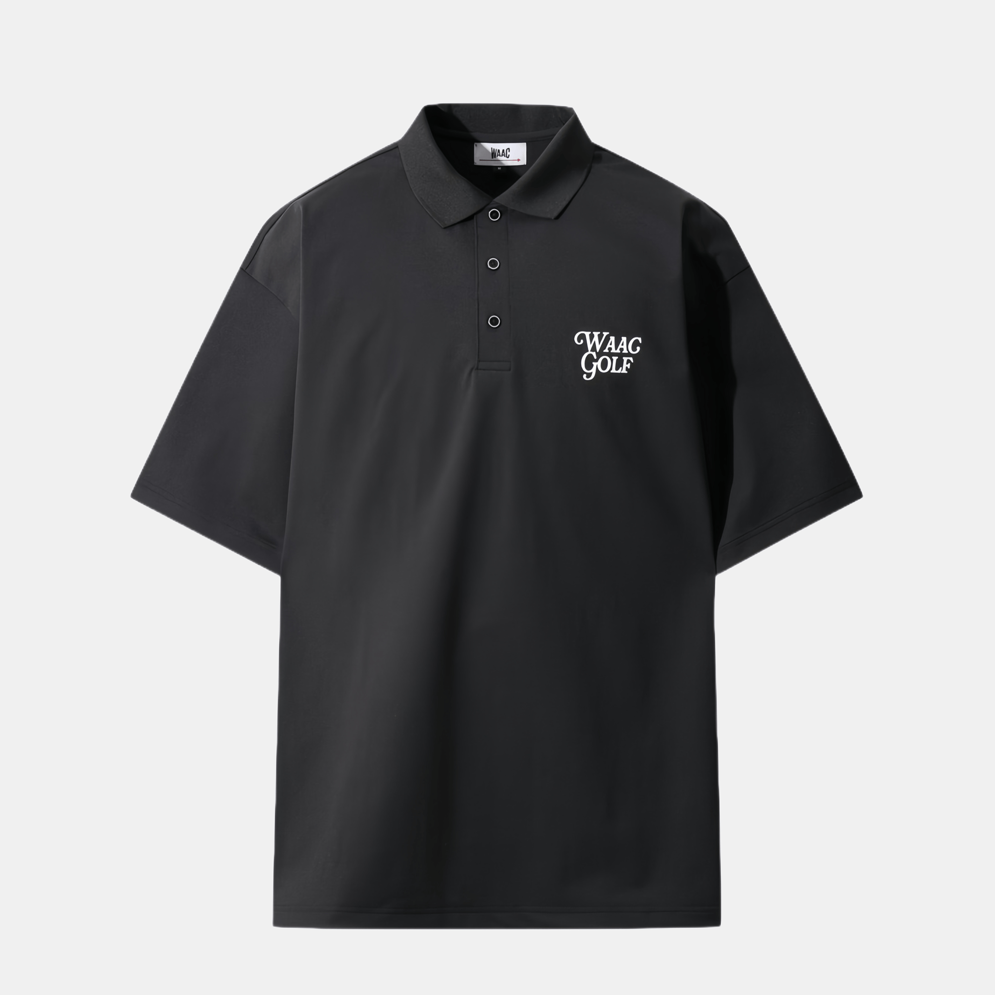 [WAAC x KAJIMURA] Men's Collar T-shirt - Black - Erthe Golf