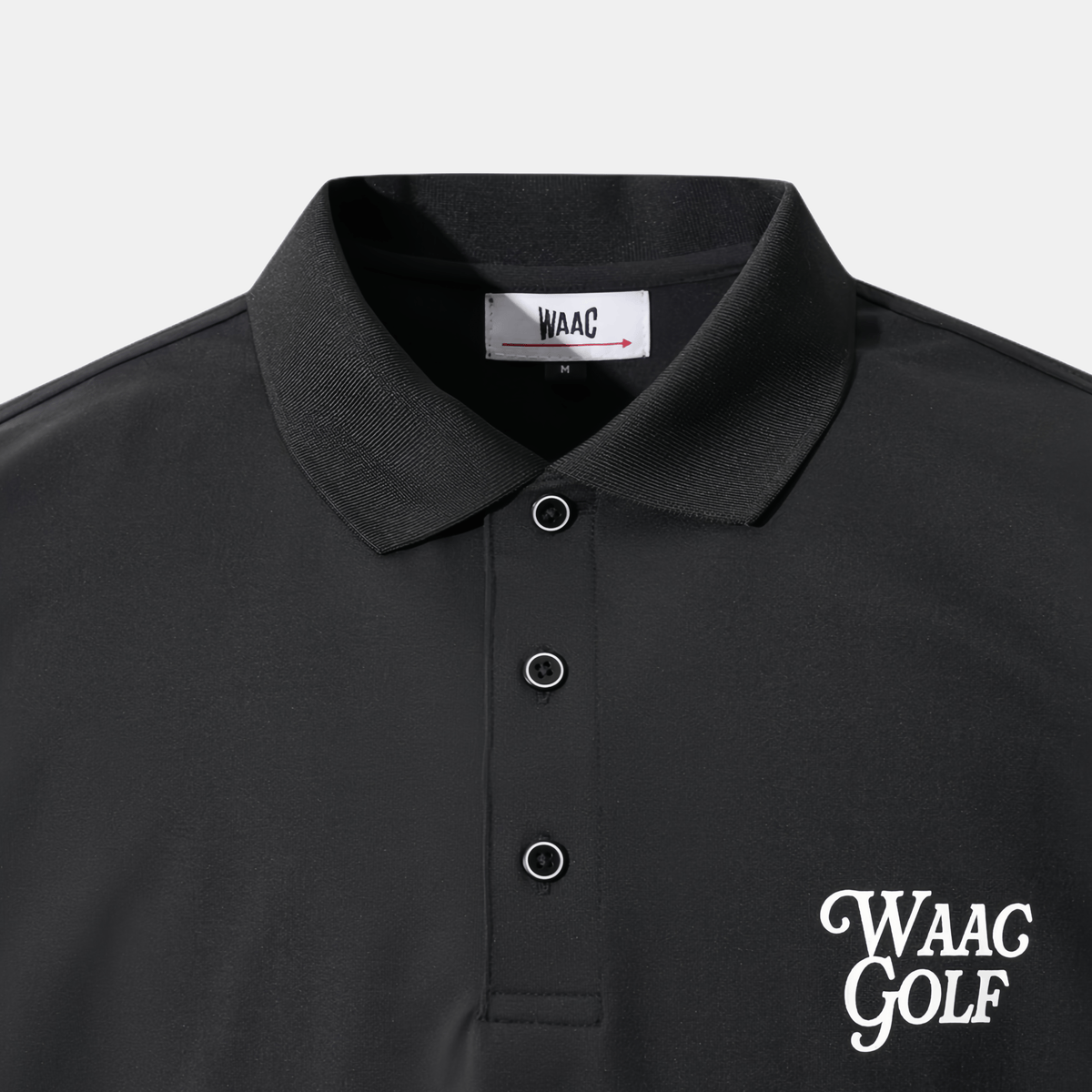 [WAAC x KAJIMURA] Men's Collar T-shirt - Black - Erthe Golf