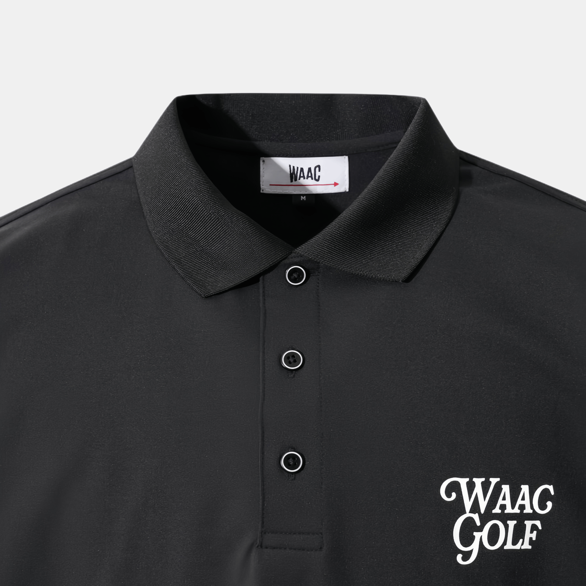 [WAAC x KAJIMURA] Men's Collar T-shirt - Black - Erthe Golf
