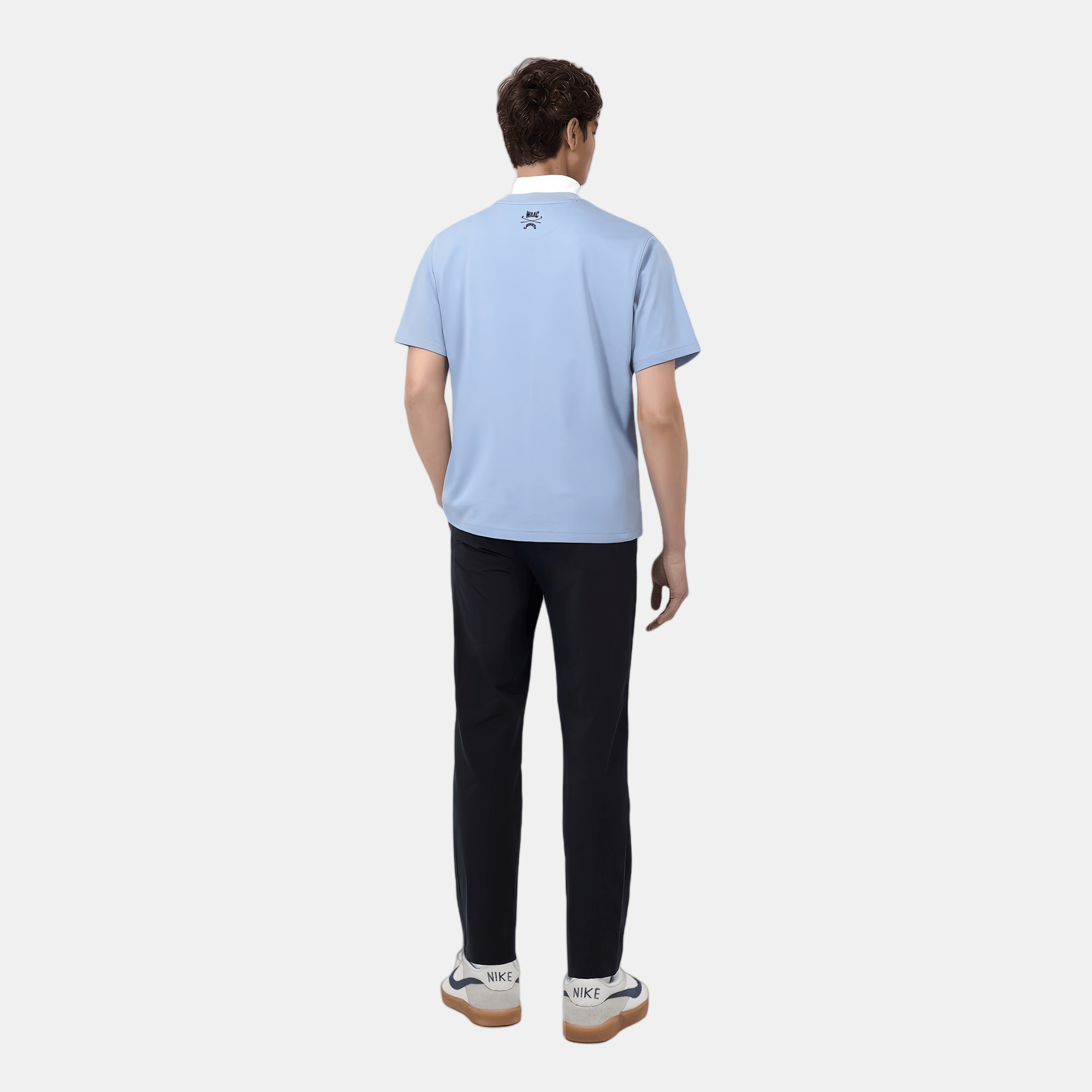 [WAAC x Jones] Men's Crewneck T-shirts - Sky Blue - Erthe Golf