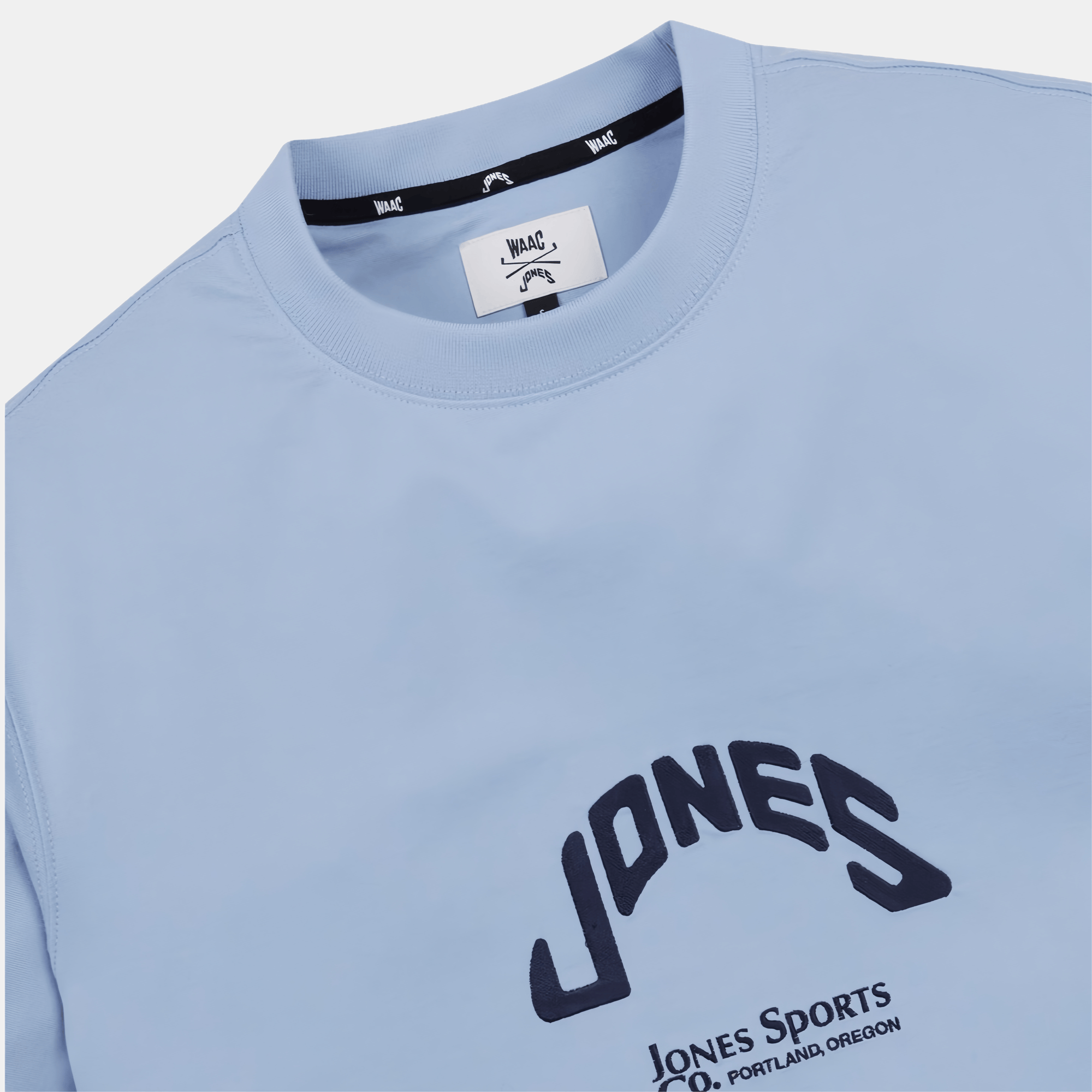 [WAAC x Jones] Men&#39;s Crewneck T-shirts - Sky Blue - Erthe Golf
