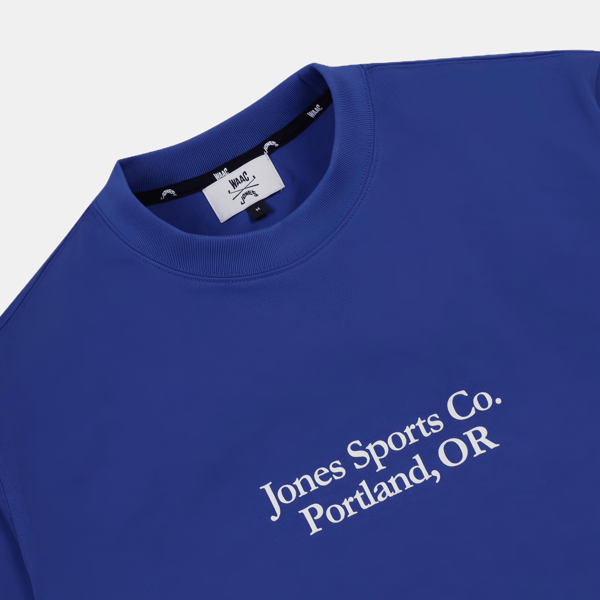 [WAAC x Jones] Unisex Typography T-shirts - Blue - Erthe Golf