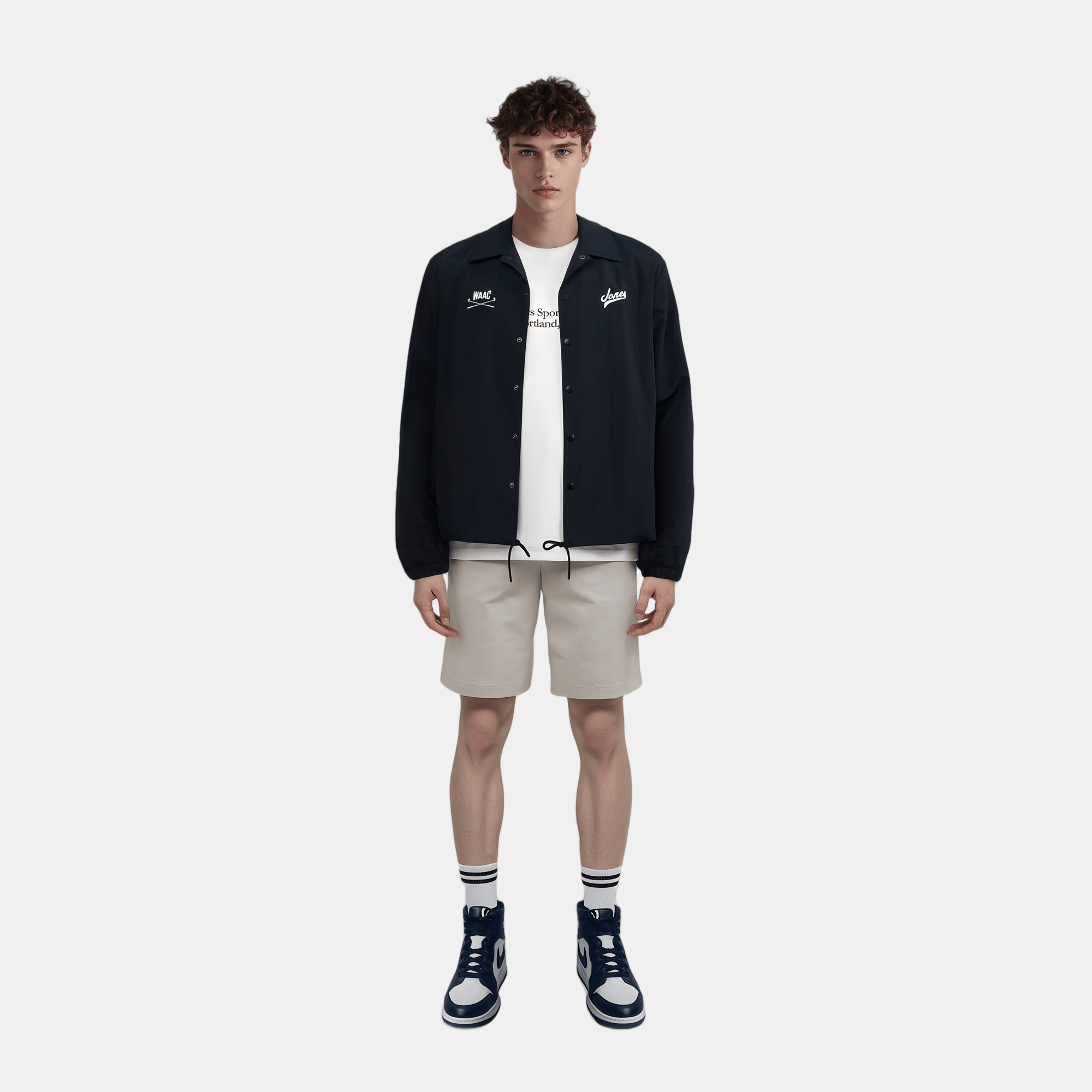 [WAAC x Jones] Unisex Typography T-shirts - White - Erthe Golf