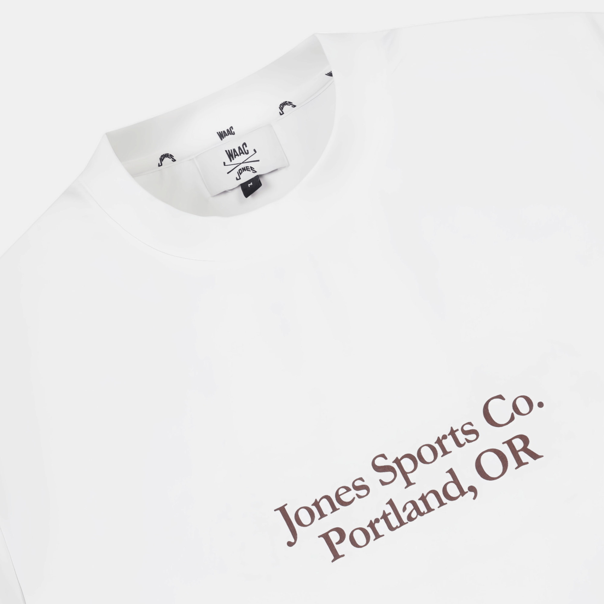 [WAAC x Jones] Unisex Typography T-shirts - White - Erthe Golf