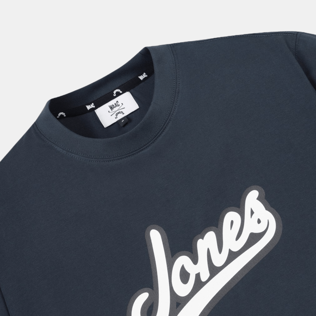 [WAAC x Jones] Unisex Crewneck T-shirts - Navy - Erthe Golf