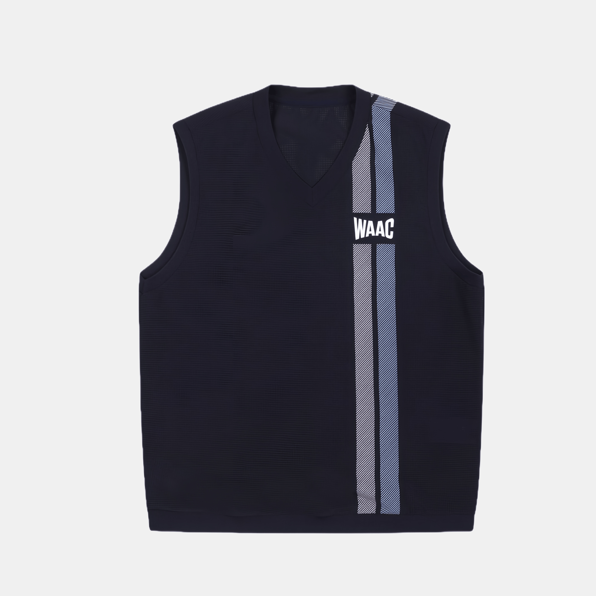 WAAC Men's Vertical Stripe Vest - Black - Erthe Golf