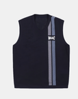 WAAC Men's Vertical Stripe Vest - Black - Erthe Golf