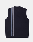 WAAC Men's Vertical Stripe Vest - Black - Erthe Golf