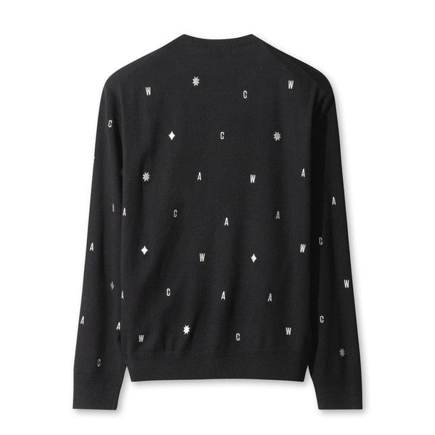 WAAC Men's Letter Sweater - Black - Erthe Golf