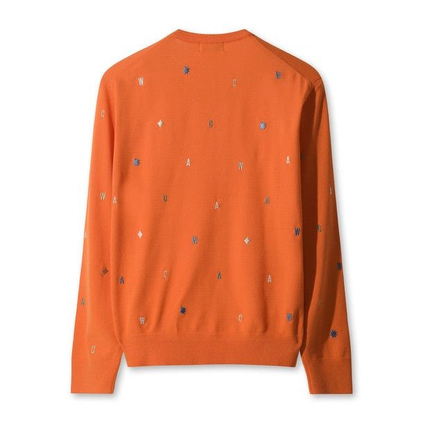 WAAC Men's Letter Sweater - Orange - Erthe Golf