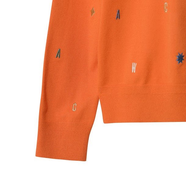 WAAC Men&#39;s Letter Sweater - Orange - Erthe Golf