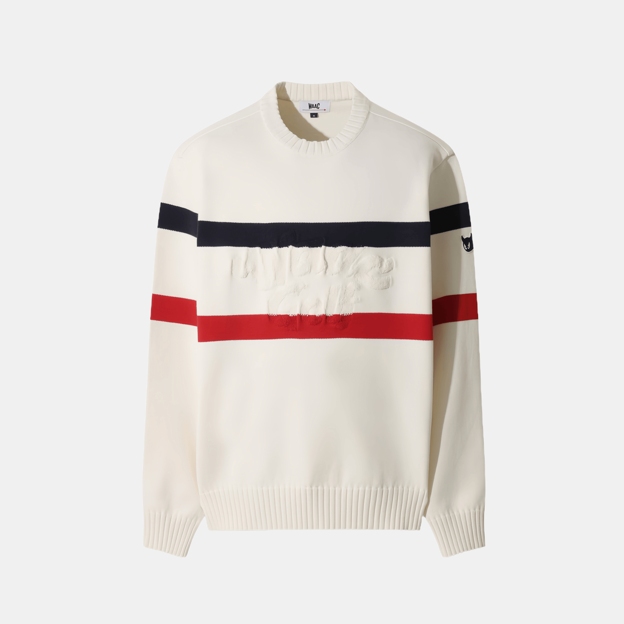 WAAC Men's Crew Neck Sweater - White - Erthe Golf
