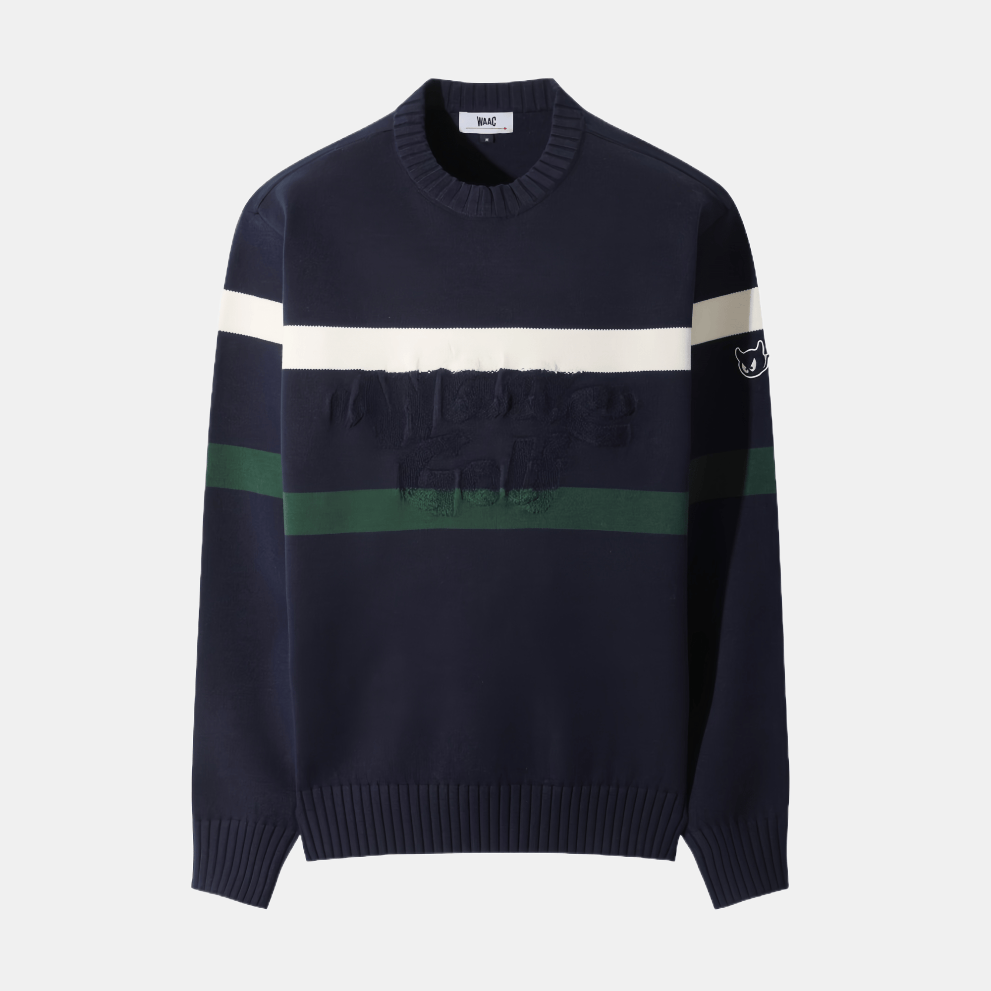 WAAC Men's Crew Neck Sweater - Dark Navy - Erthe Golf