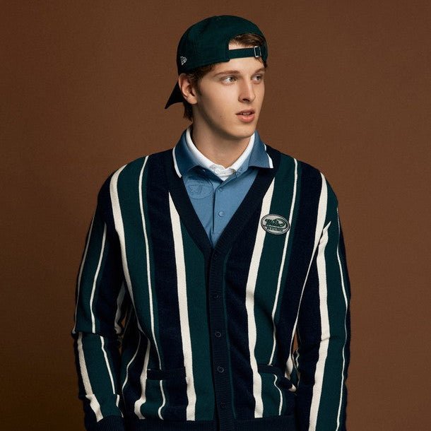 WAAC Men's Stripe Cardigan - Green - Erthe Golf