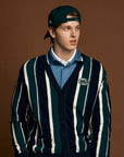 WAAC Men's Stripe Cardigan - Green - Erthe Golf