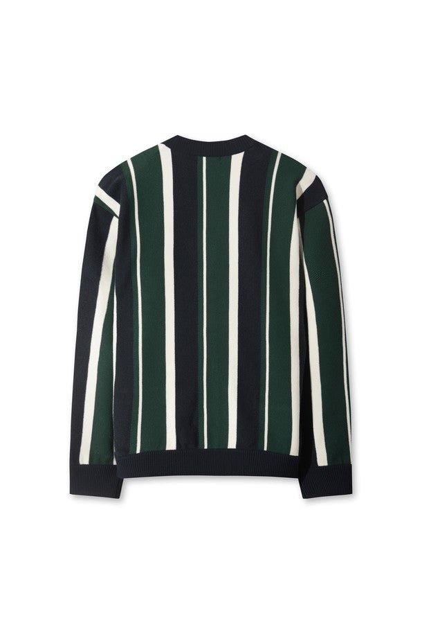 WAAC Men's Stripe Cardigan - Green - Erthe Golf