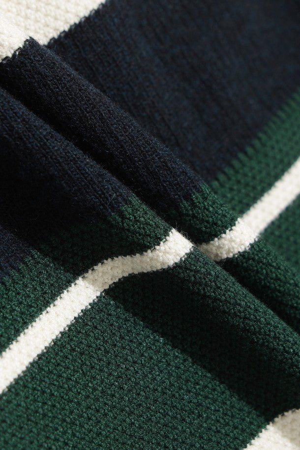 WAAC Men&#39;s Stripe Cardigan - Green - Erthe Golf