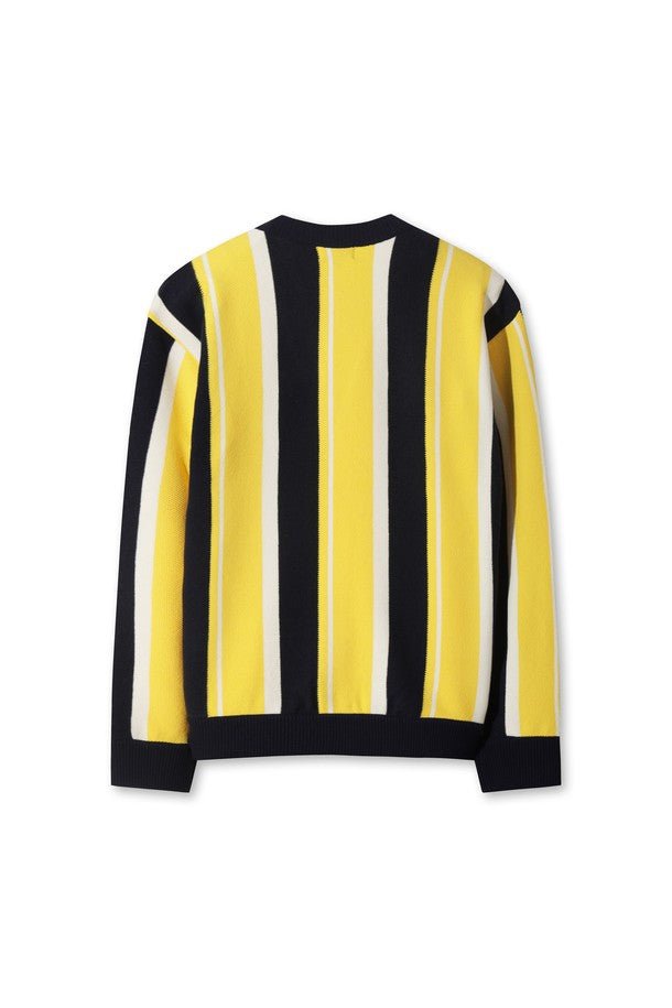 WAAC Men's Stripe Cardigan - Yellow - Erthe Golf