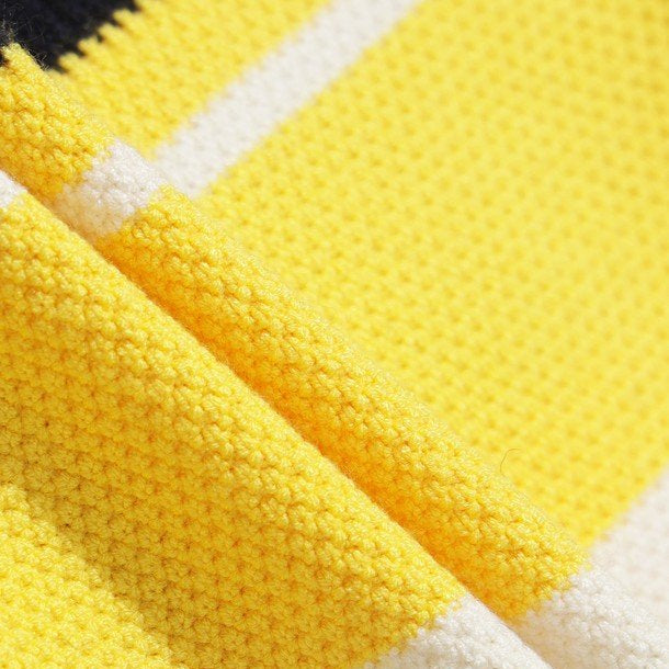 WAAC Men's Stripe Cardigan - Yellow - Erthe Golf