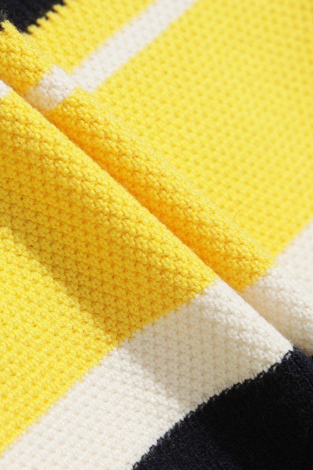 WAAC Men&#39;s Stripe Cardigan - Yellow - Erthe Golf