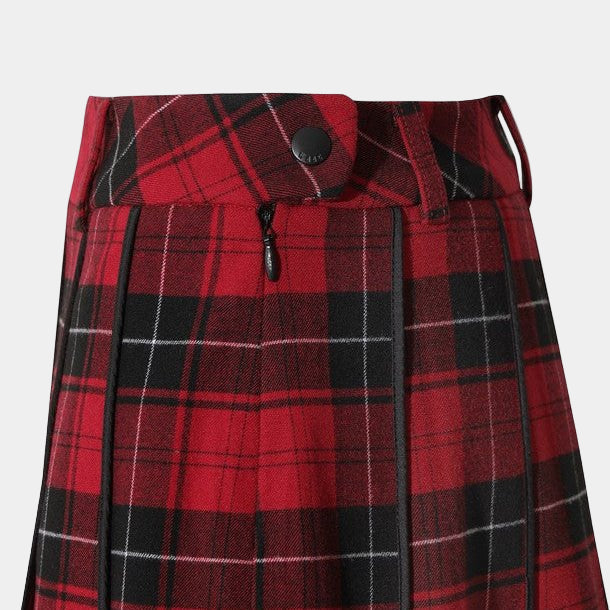 WAAC Women's Plaid Skirt - Red - Erthe Golf