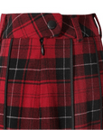 Women's Plaid Skirt - Red - Erthe Golf