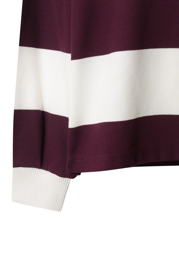 WAAC Women's Stripe Top - Wine - Erthe Golf