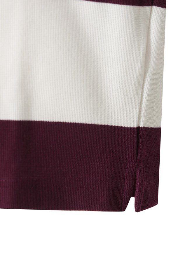 WAAC Women's Stripe Top - Wine - Erthe Golf