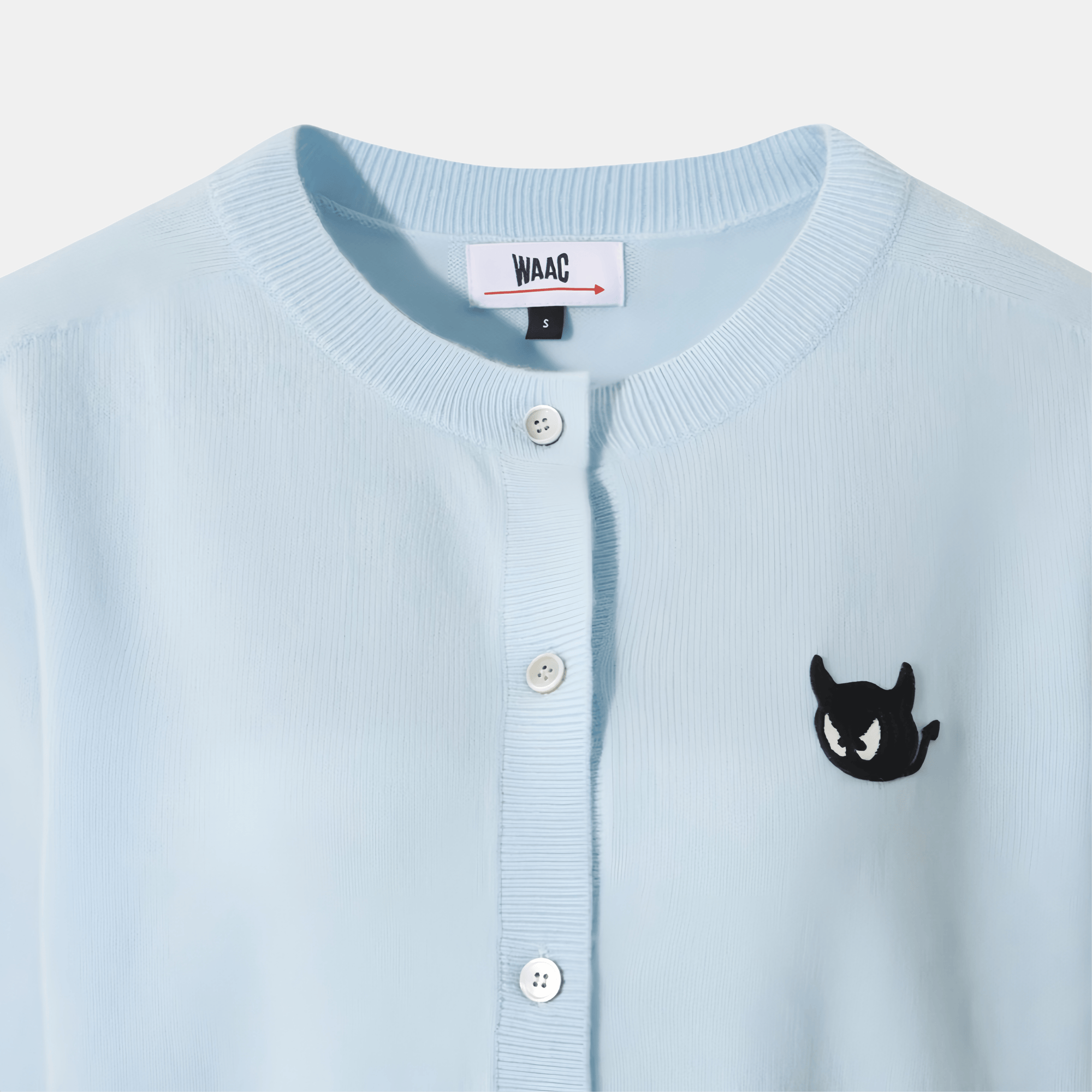 WAAC Women's Cashmere Cardigan - Blue - Erthe Golf