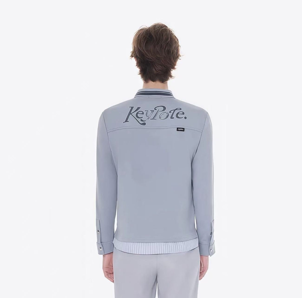 Keypote Men's Long Sleeve Layered Polo - Grey - Erthe Golf