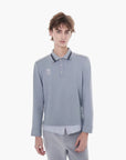 Keypote Men's Long Sleeve Layered Polo - Grey - Erthe Golf