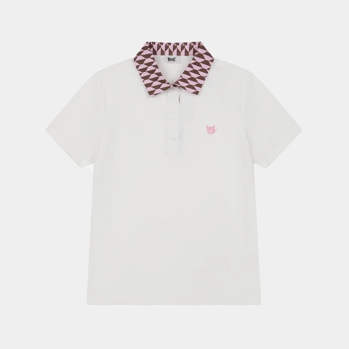 Women's Optic Block Collar Polo - White - Erthe Golf