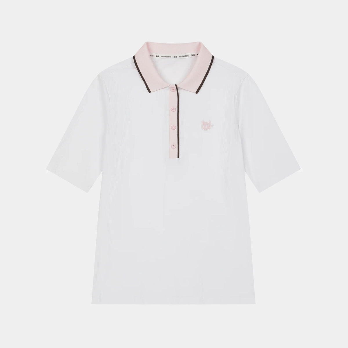 Women's Slim Fit Rib Polo - White - Erthe Golf